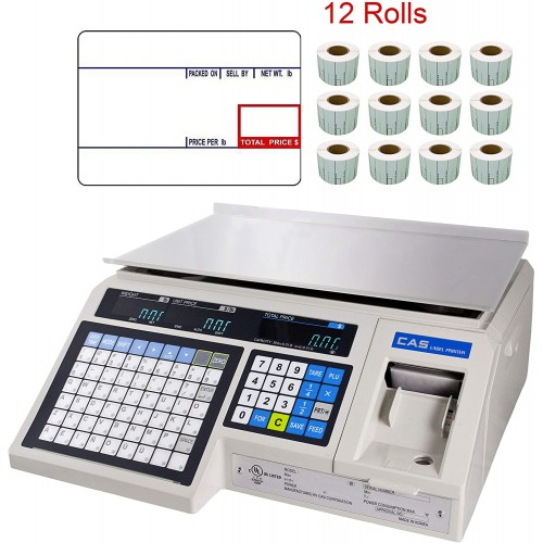 CAS LP1000N Label Printing Scale Legal for Trade , 30 x 0.01 lb